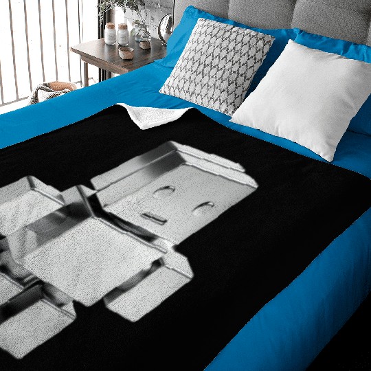 Tiny cube robot Baby Blankets