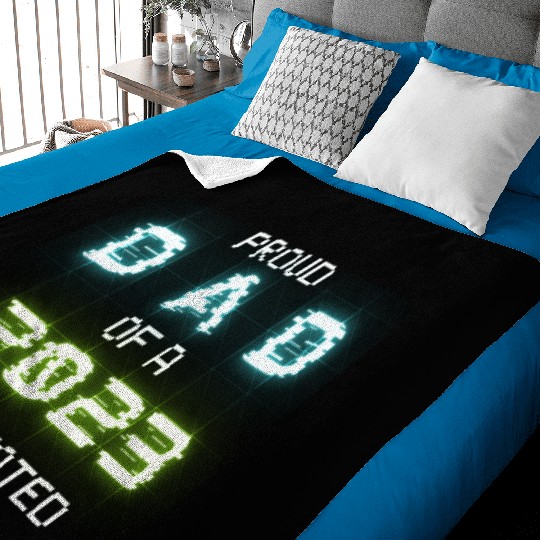 Proud Dad of a 2023 graduate senior graduation Baby Blankets