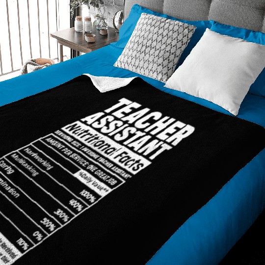 Teacher Assistant Nutritional Fact Teacher Element Baby Blankets