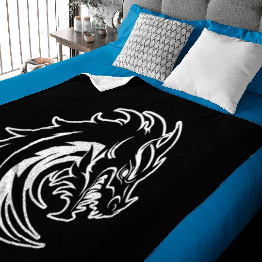 Dragon Mythical Fantasy Serpent Baby Blankets