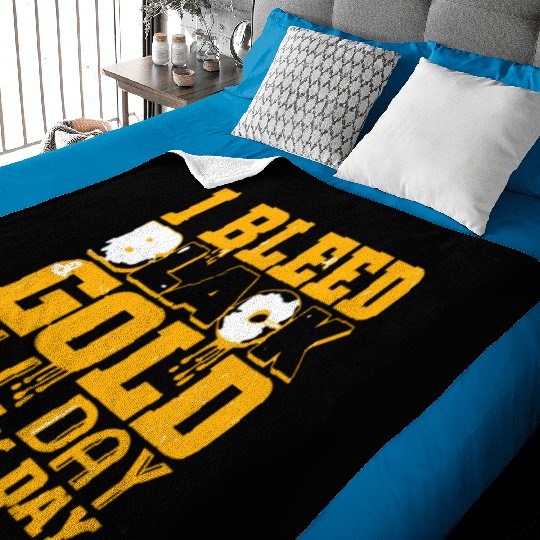 I Bleed Black And Gold Baby Blankets