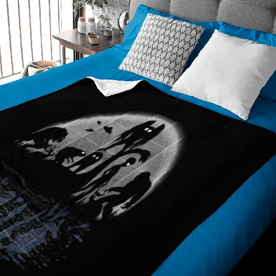 Bigfoot Loch Ness Monster Moth And Aliens Cryptid Baby Blankets