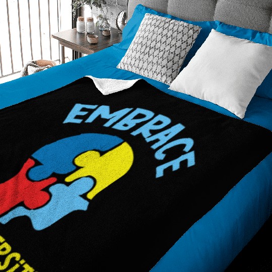 Embrace neurodiversity Baby Blankets