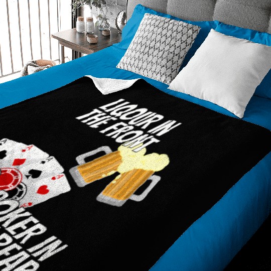 Liquor In The Front Poker In The Rear Baby Blankets