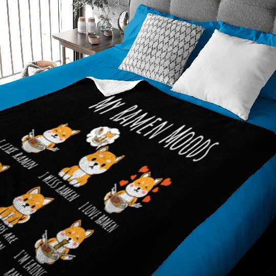 Ramen Lover Shiba Inu Dog Japanese Noodles Ramen Baby Blankets