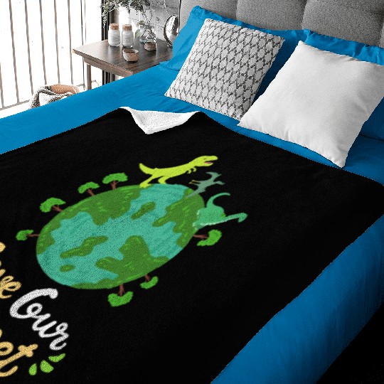 Earth Day Planet Save Our Planet Environmentalist Baby Blankets