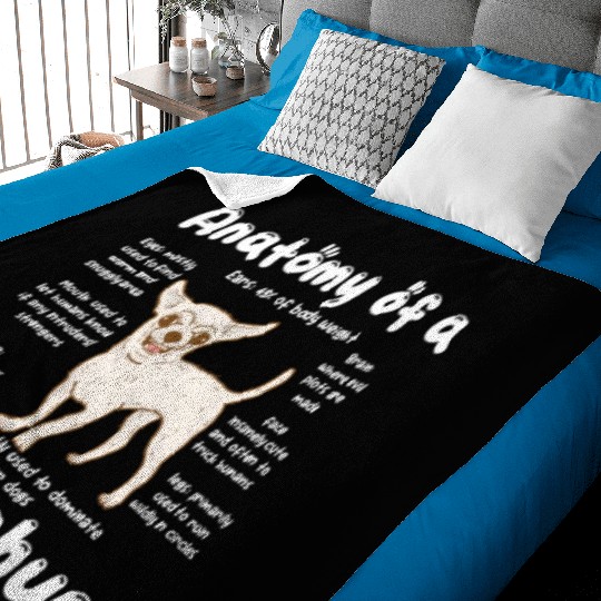 Anatomy of A Chihuahua Baby Blankets
