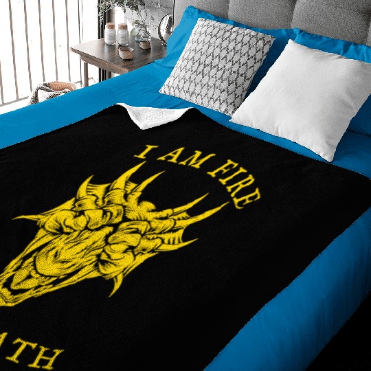 I Am Fire, I Am Death Baby Blankets