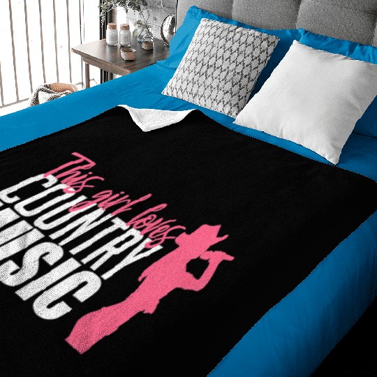This Girl Loves Country Music A Western Folk Fan Baby Blankets