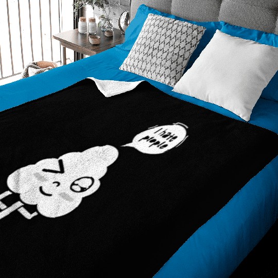 I Hate People Baby Blankets