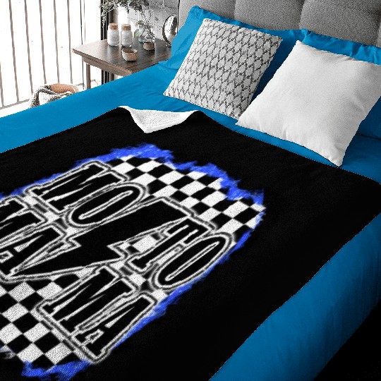 Moto Mama Motocross Racing Dirt Bike Mom Son Race Baby Blankets