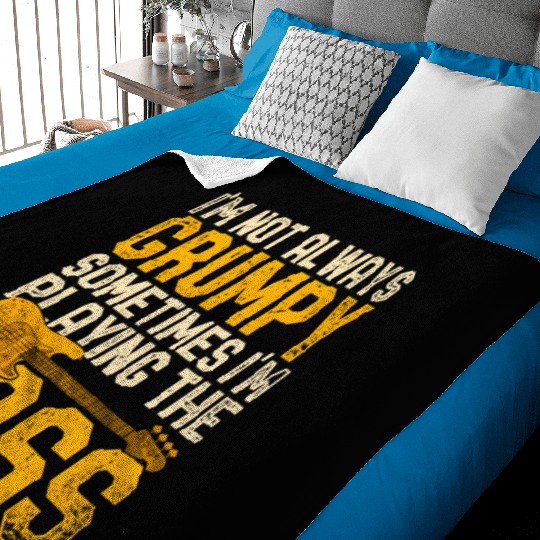 Funny Bassist Bass Guitarist Musician Bass Guitar Baby Blankets