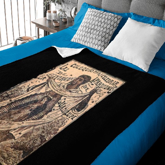 St Juan Diego Our Lady of Guadalupe Vintage Mary C Baby Blankets