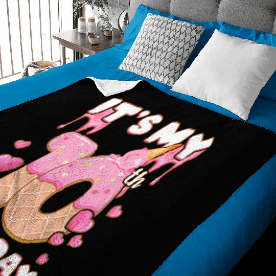 It'S My 10Th Ice Cream Happy 10 Years Baby Blankets