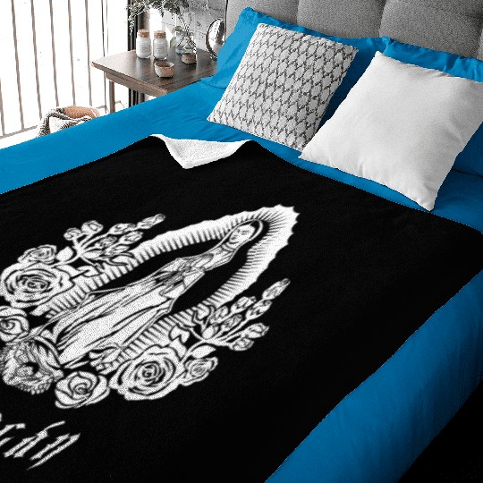 Santa Guadalupe Catholic Saint Of Meco Americas Mi Baby Blankets