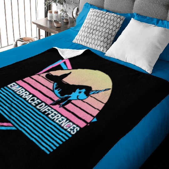 Narwhal Retro Baby Blankets