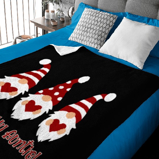 I Love My Auntie With Love Gnomes Baby Blankets