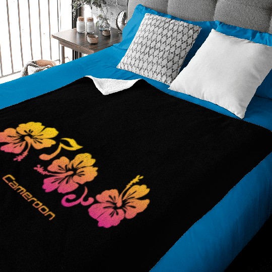 Cameroon Africa Hibiscus Souvenir Vacation Baby Blankets