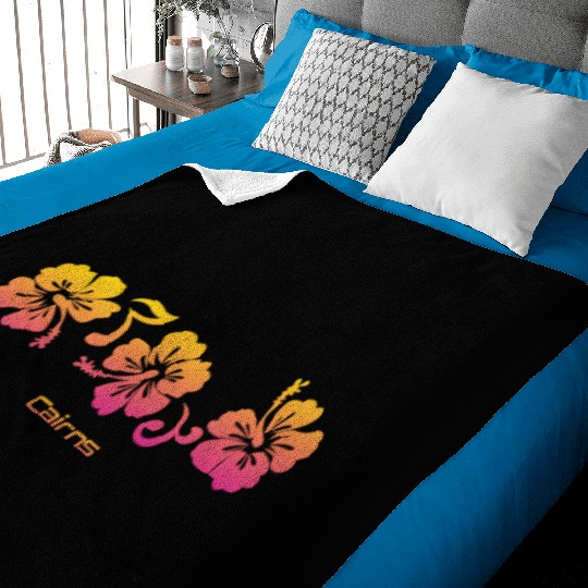 Cairns Australia Hibiscus Souvenir Vacation Baby Blankets