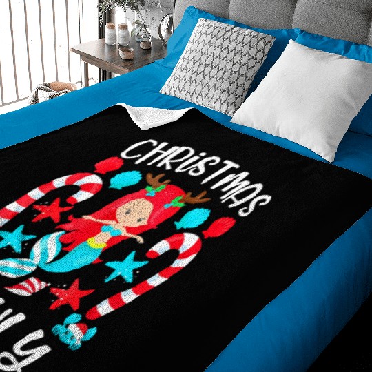 Christmas In July Cute Mermaid Summer Baby Blankets