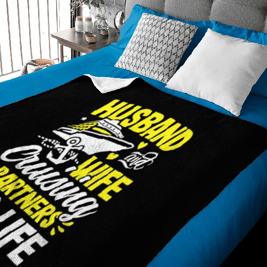 Husband Wife Cruising Partners Life cruise Baby Blankets