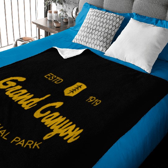 Grand Canyon National Park Script Style Baby Blankets