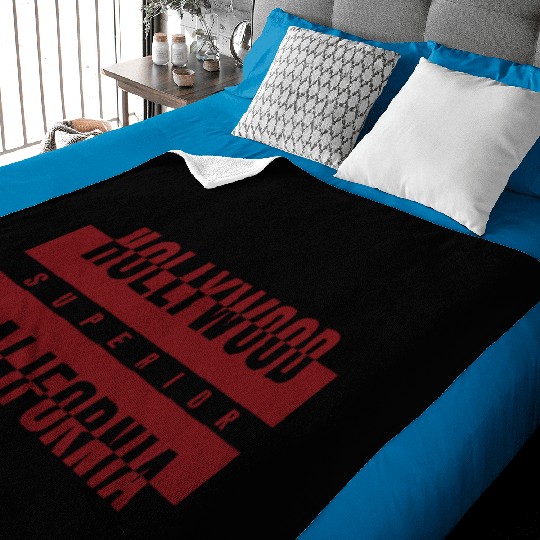 Hollywood California red Baby Blankets