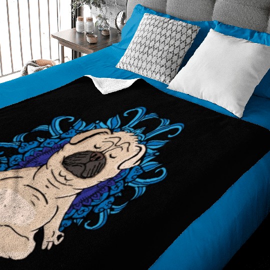 Zen Buddhism Meditation Gift Dog Lover Women Yoga Baby Blankets