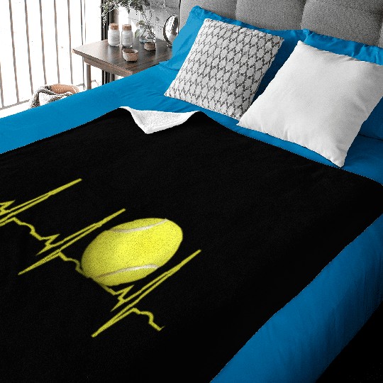 Tennis Heartbeat Tennis For Players Coaches Baby Blankets