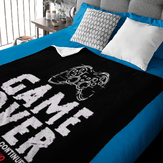 Game Over Do You Want To Continue Yes No Baby Blankets