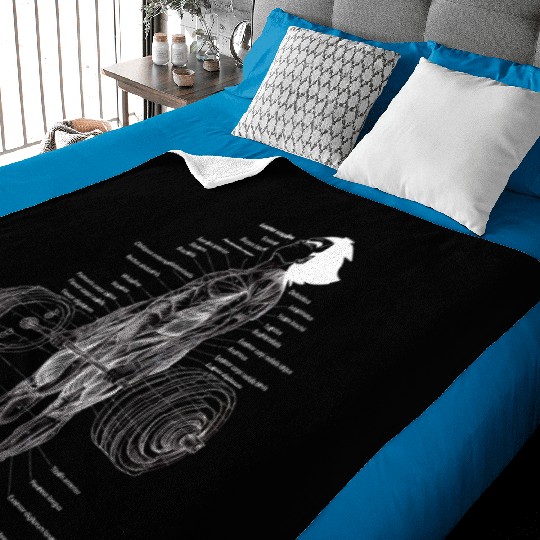 Anime Muscle Anatomy Ch Gym And Workout Motivation Baby Blankets