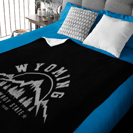 Wyoming The Cowboy State Est 1890 Moains Baby Blankets