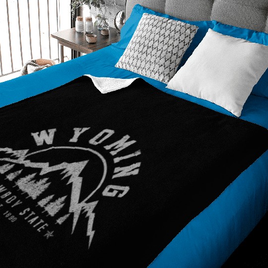 Wyoming The Cowboy State Est 1890 Moains Baby Blankets