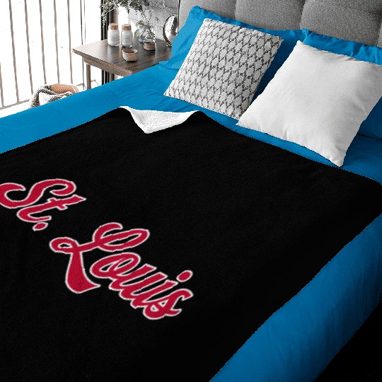 St Louis 1970S Wordmark Script Baby Blankets