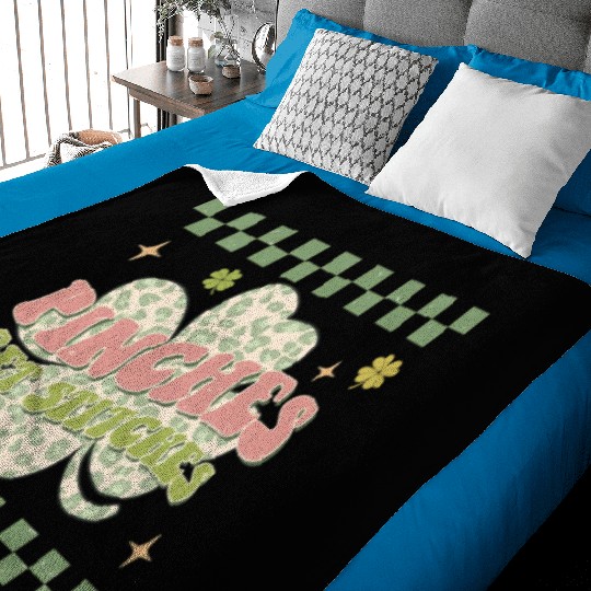 St Patric Dayches Get Stitches Shamrock Baby Blankets