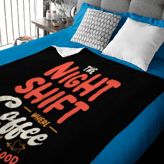 Night Shift Worker Graveyard Duty Baby Blankets