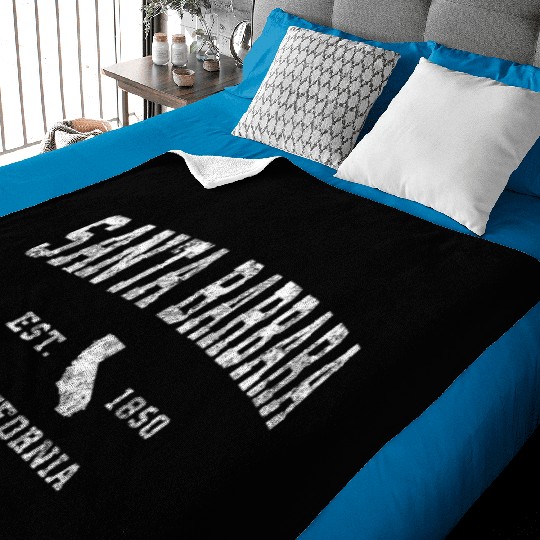 Santa Barbara California Ca Athletic Sports Baby Blankets
