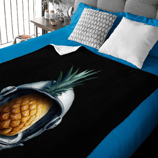 Pineapple astronaut Baby Blankets