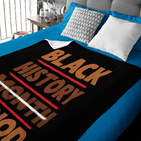 Black History Month Period Melanin Baby Blankets