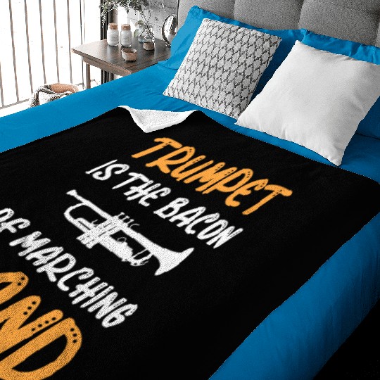 Marching Band Trumpet Music Teacher Instrument Baby Blankets
