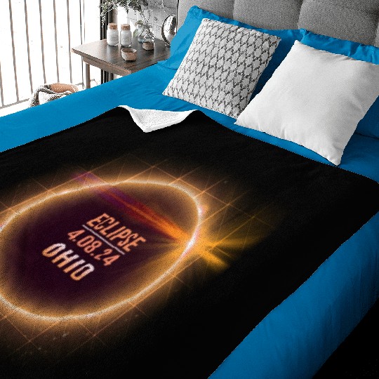 Ohio Total Solar Eclipse 04082024 Totality Phases Baby Blankets