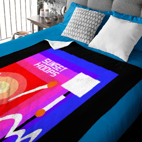 Basketball Gift: Sunset Hoops Baby Blankets