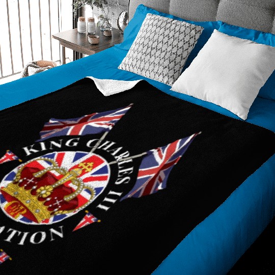 King Charles Iii British Monarch Royal Coronation Baby Blankets