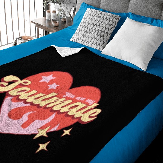 Soulmate heart valentine sublimation trending Baby Blankets