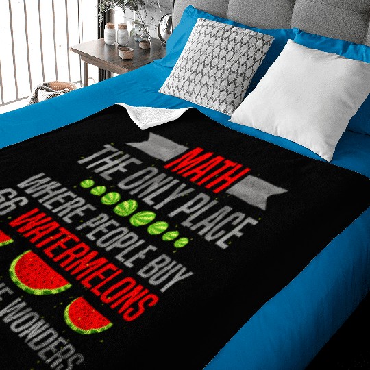 Math And Watermelons Mathematics Calculation Numbe Baby Blankets