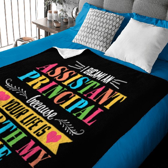 Assistant Principal Cute Appreciation Back to Baby Blankets