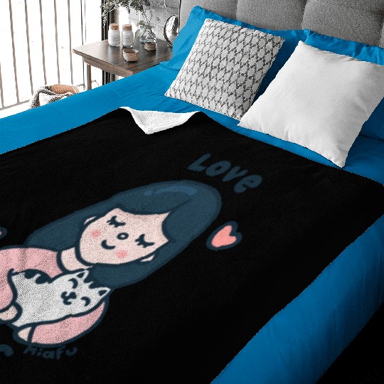 Kawaii Cat Lover Baby Blankets
