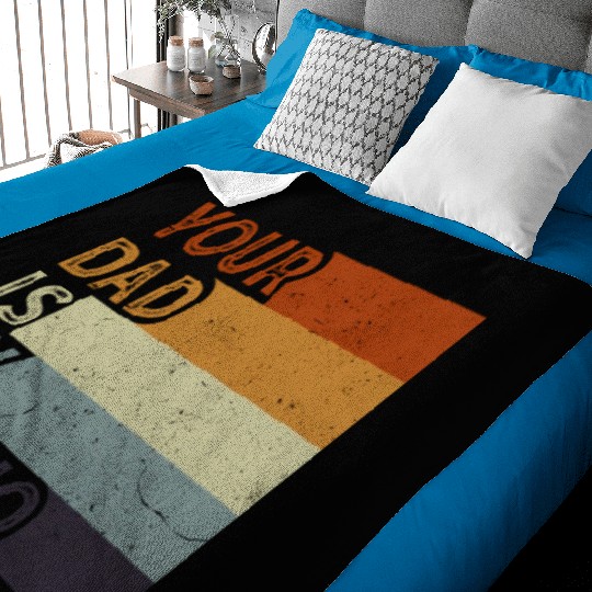 Your Dad Is My Cardio Gym Exercise Humorous Baby Blankets