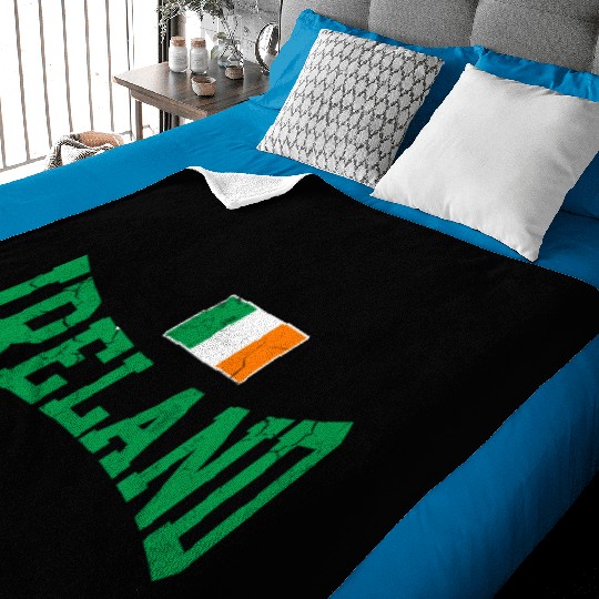 St Patricks Day Ireland Irish Flag Distressed Baby Blankets