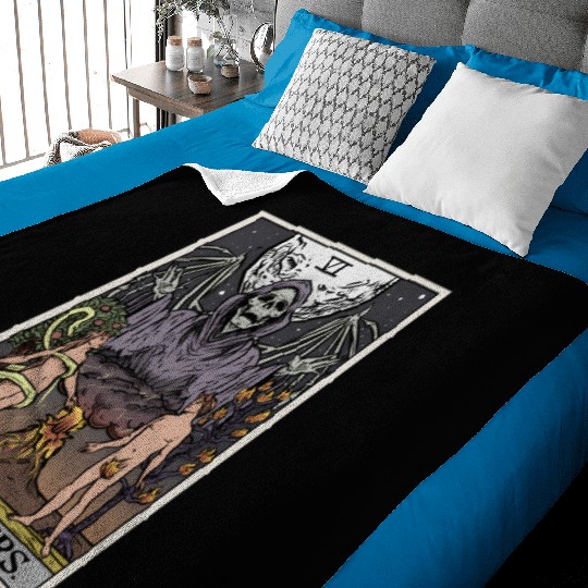 The Tarot Card Halloween Grim Reaper Gothic Horror Baby Blankets